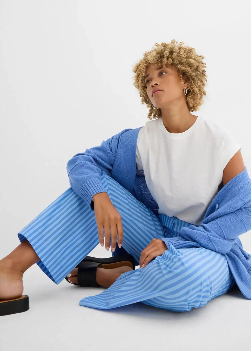 Hot Palazzo-Hose aus Popeline Damen Bekleidung·Kleider|Hosen