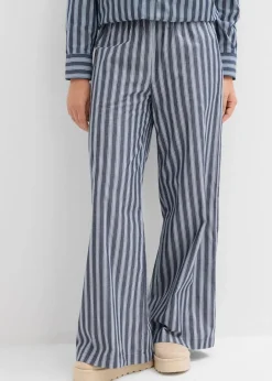 Damen bonprix Bekleidung·Kleider|Hosen|Palazzo-Hose aus reiner Baumwolle
