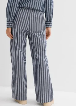 Damen bonprix Bekleidung·Kleider|Hosen|Palazzo-Hose aus reiner Baumwolle