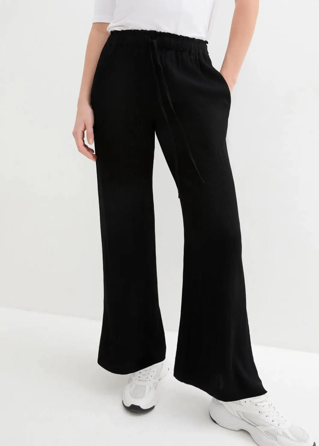 Damen bonprix Bekleidung·Kleider|Hosen|Palazzo-Hose aus reiner Viskose