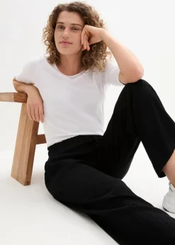 Damen bonprix Bekleidung·Kleider|Hosen|Palazzo-Hose aus reiner Viskose