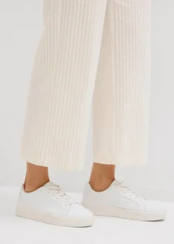 Hot Palazzo-Hose aus Seersucker, 7/8 Länge Damen Bekleidung·Kleider|Hosen