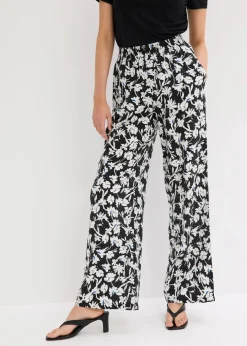 Clearance Palazzo-Hose aus strukturiertem Material Damen Bekleidung·Kleider|Hosen