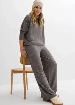 Hot Palazzo-Hose in Strickoptik Damen Hosen|Zweiteiler & Sets