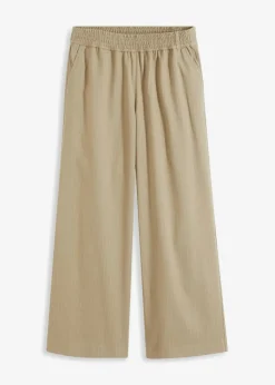 Damen bonprix Bekleidung·Kleider|Nachhaltigere Materialien|Palazzo-Hose in Wolloptik