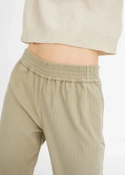 Damen bonprix Bekleidung·Kleider|Nachhaltigere Materialien|Palazzo-Hose in Wolloptik