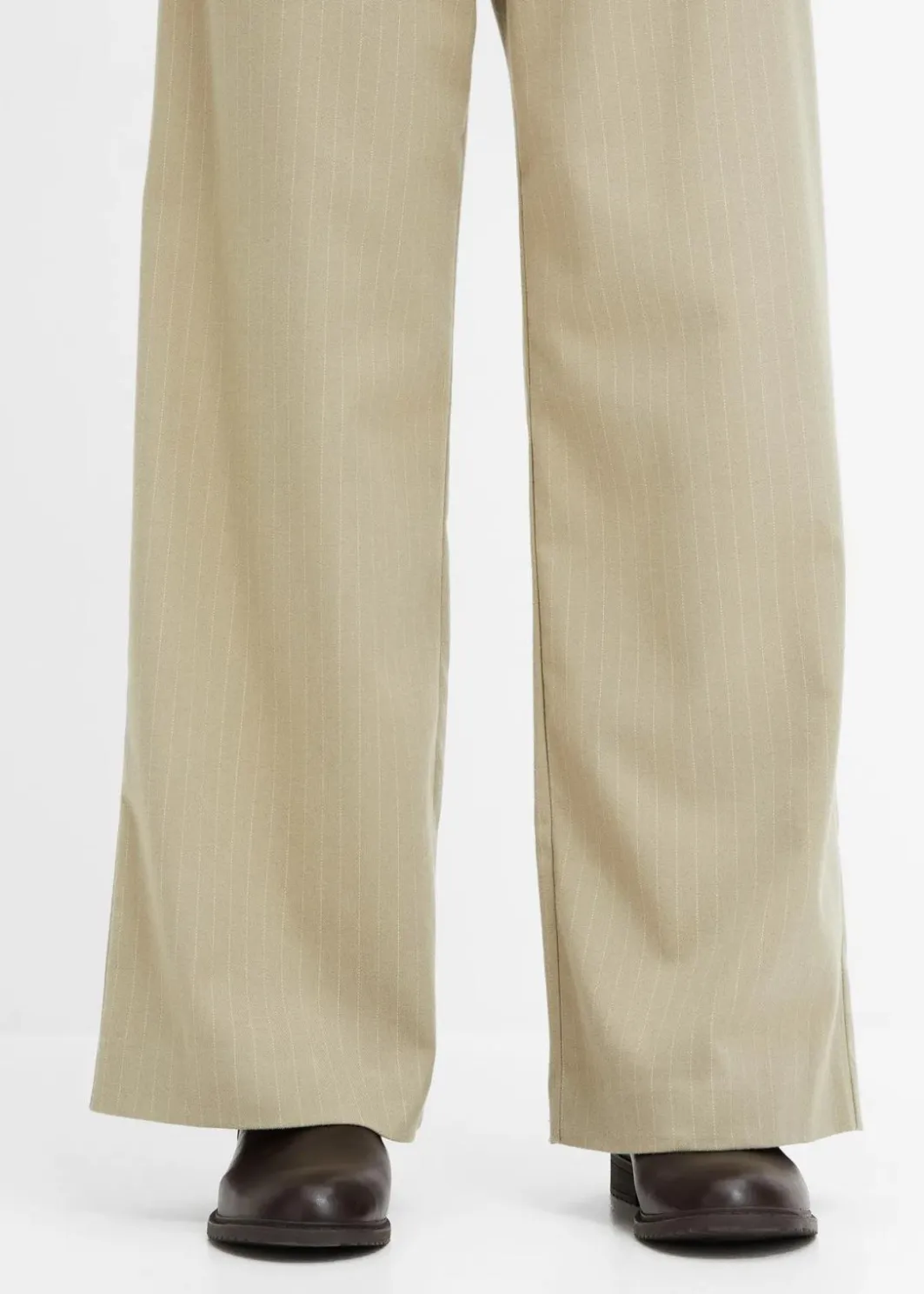 Damen bonprix Bekleidung·Kleider|Nachhaltigere Materialien|Palazzo-Hose in Wolloptik