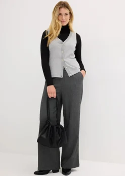 Damen bonprix Bekleidung·Kleider|Hosen|Palazzo-Hose mit Bequembund