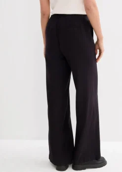Damen bonprix Hosen|Bekleidung·Kleider|Palazzo-Hose mit Leinen