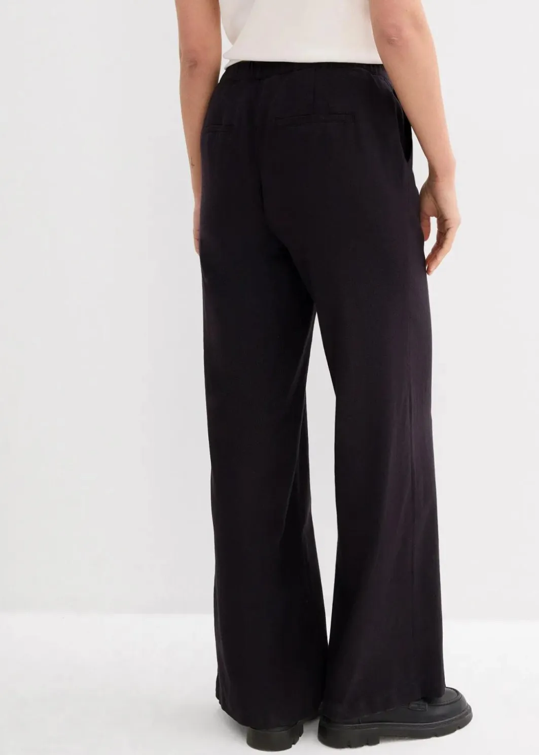 Damen bonprix Hosen|Bekleidung·Kleider|Palazzo-Hose mit Leinen