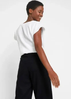 Outlet Palazzo-Hose mit Leinen, sehr weit geschnitten Damen Bekleidung·Kleider|Hosen