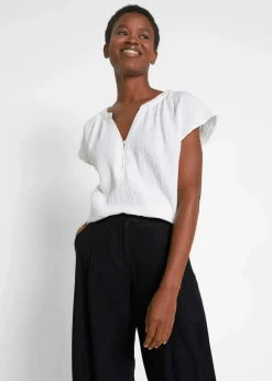 Outlet Palazzo-Hose mit Leinen, sehr weit geschnitten Damen Bekleidung·Kleider|Hosen