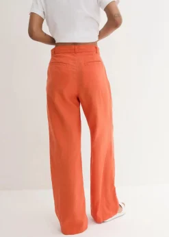 Damen bonprix Hosen|Bekleidung·Kleider|Palazzo-Hose mit Leinen, sehr weit geschnitten