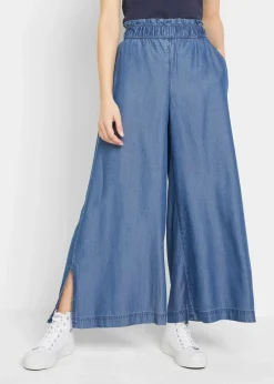 Damen bonprix Bekleidung·Kleider|Hosen|Palazzo-Hose mit Seitenschlitz, 7/8 Länge