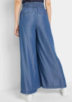 Damen bonprix Bekleidung·Kleider|Hosen|Palazzo-Hose mit Seitenschlitz, 7/8 Länge