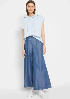 Damen bonprix Bekleidung·Kleider|Hosen|Palazzo-Hose mit Seitenschlitz, 7/8 Länge