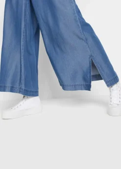 Damen bonprix Bekleidung·Kleider|Hosen|Palazzo-Hose mit Seitenschlitz, 7/8 Länge