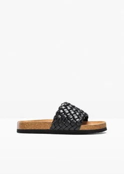 Discount Pantoletten in Flechtoptik Damen Sommerschuhe