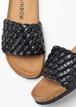 Discount Pantoletten in Flechtoptik Damen Sommerschuhe