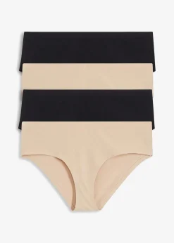 Damen bonprix Wäsche·Baumwollunterwäsche|Wäsche·Höschen|Panty mit Bio-Baumwolle (4er Pack)