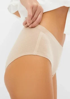 Damen bonprix Wäsche·Baumwollunterwäsche|Wäsche·Höschen|Panty mit Bio-Baumwolle (4er Pack)