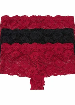 Damen bonprix Wäsche·Höschen|Höschen|Panty mit Spitze 2+1 (3er Pack)