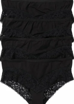 Sale Panty mit Spitze (4er Pack) Damen Höschen|Baumwollunterwäsche