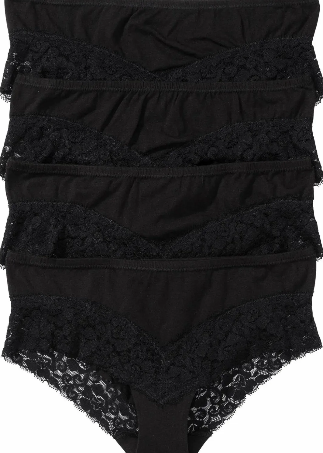 Sale Panty mit Spitze (4er Pack) Damen Höschen|Baumwollunterwäsche