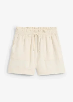 Damen bonprix Hosen|Shorts|Paperbag-Shorts aus fließendem Lyocell-Mix