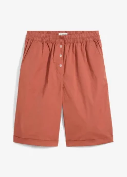 Damen bonprix Hosen|Shorts|Papertouch-Bermuda aus Baumwoll-Mix