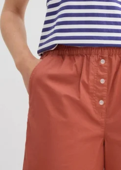 Damen bonprix Hosen|Shorts|Papertouch-Bermuda aus Baumwoll-Mix
