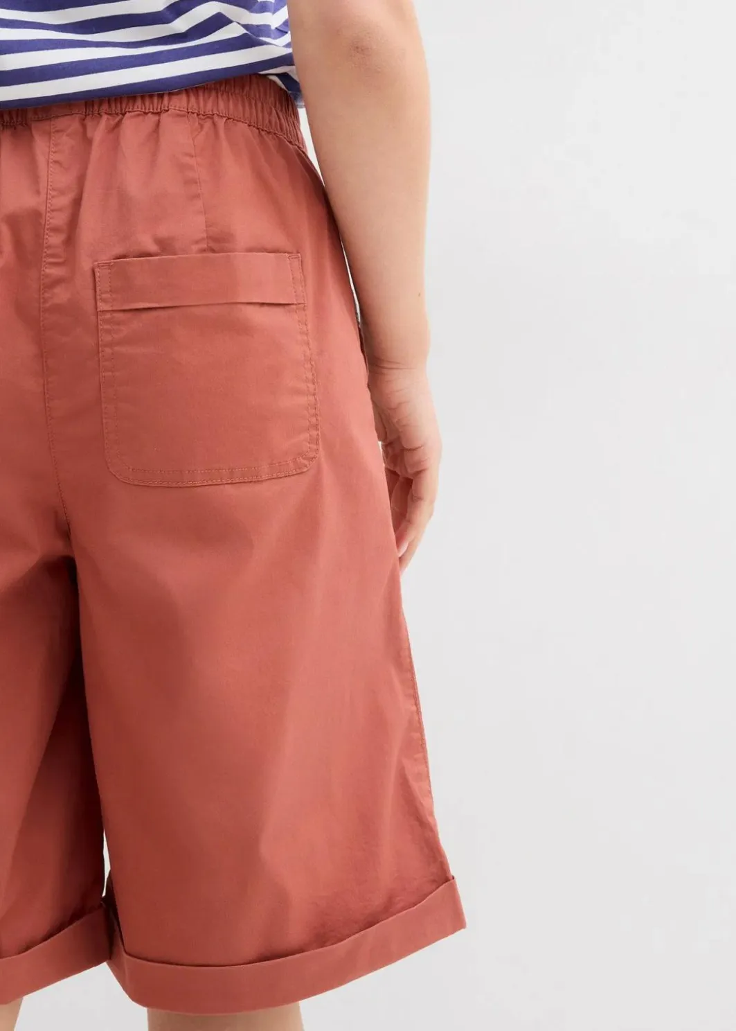 Damen bonprix Hosen|Shorts|Papertouch-Bermuda aus Baumwoll-Mix