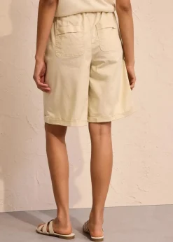 Damen bonprix Bekleidung·Outdoorbekleidung|Bekleidung·Kleider|Papertouch-Bermuda aus Baumwoll-Mix