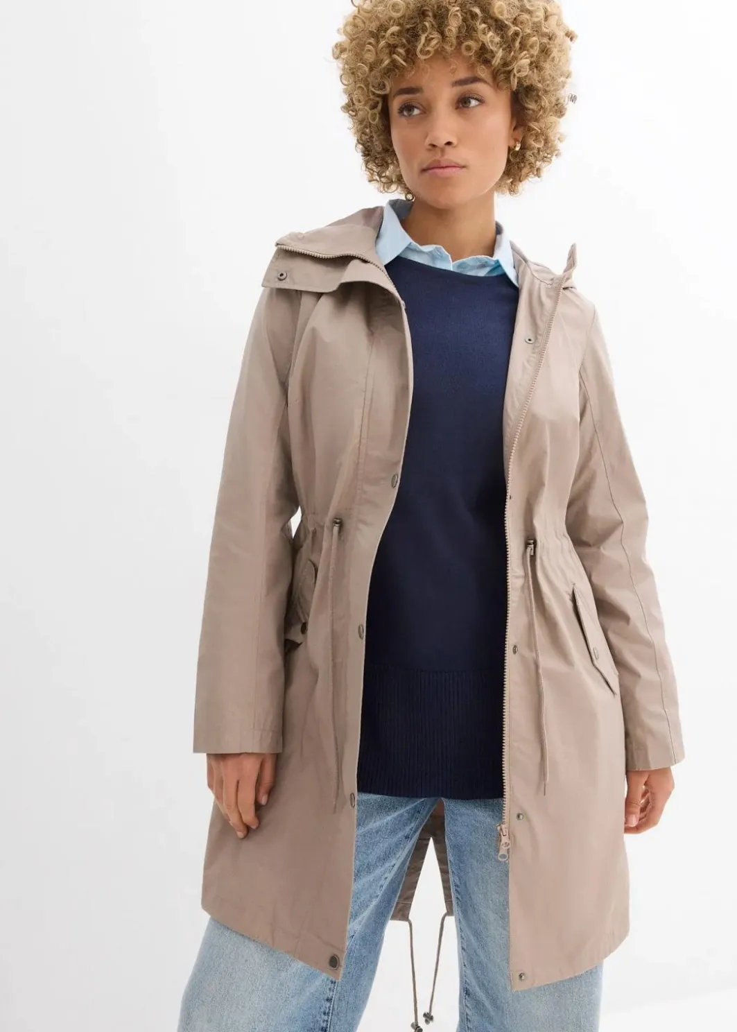 Damen bonprix Jacken & Mäntel|Parka mit Kapuze