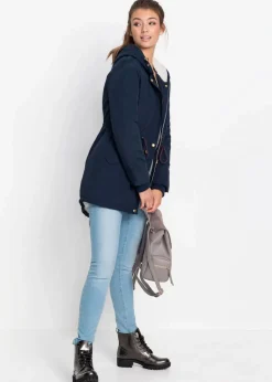 Damen bonprix Jacken & Mäntel|Bekleidung·Hosen|Parka mit Teddy-Futter