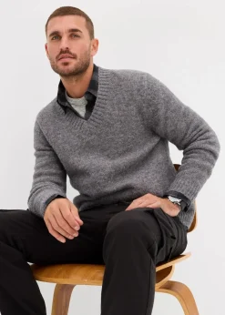 Discount pflegeleichter Grobstrick-Pullover Herren Große Größen|Pullover & Strickjacken
