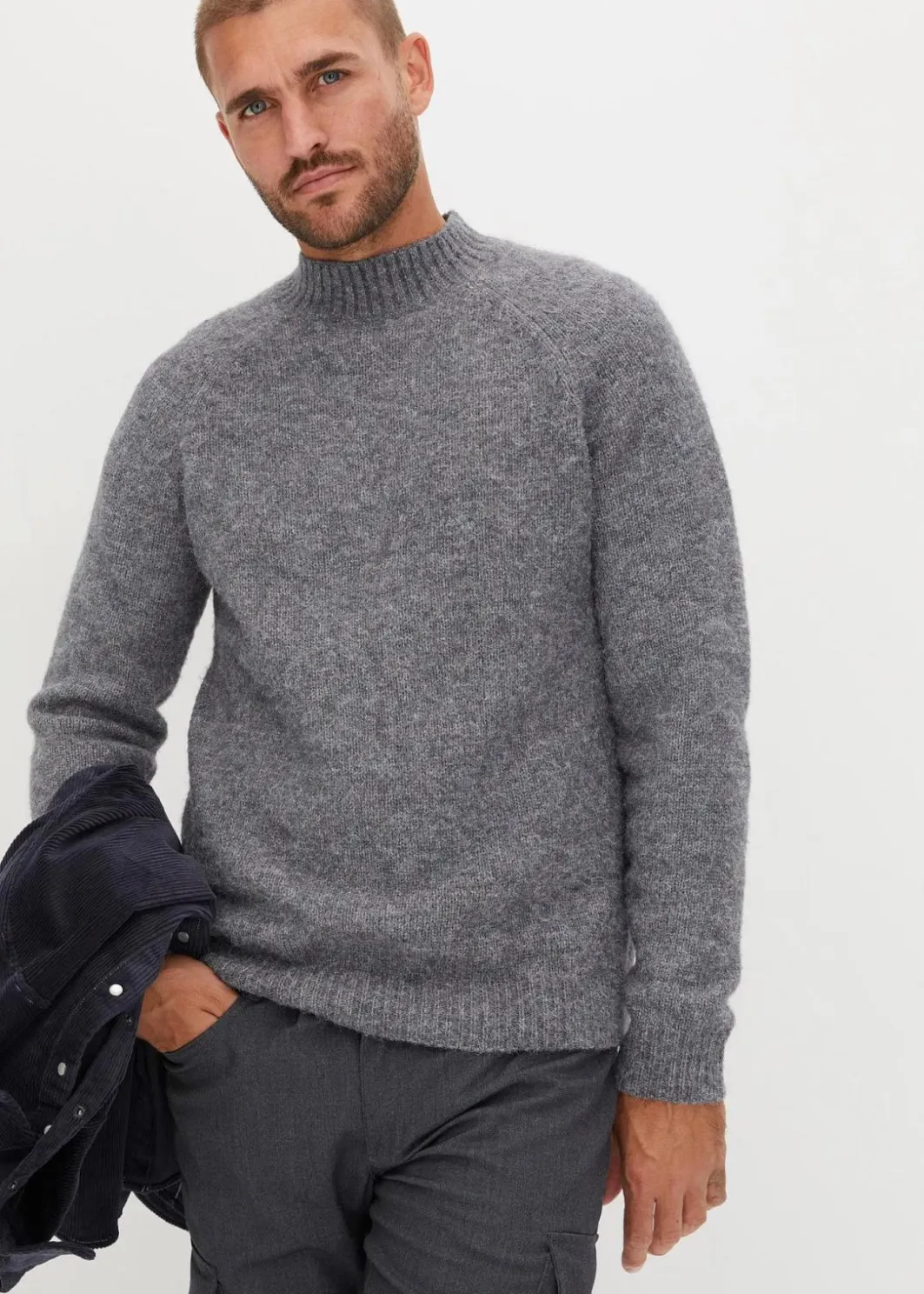 Herren bonprix Große Größen|Pullover & Strickjacken|pflegeleichter Grobstrick-Pullover