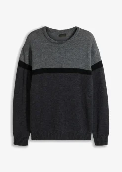 Best pflegeleichter Rundhalspullover im Colourblocking-Design Herren Große Größen|Pullover & Strickjacken