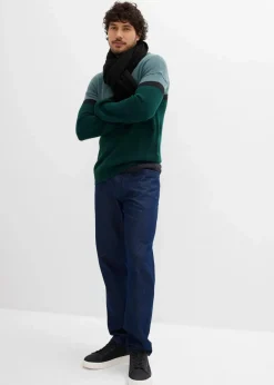 Herren bonprix Pullover & Strickjacken|Große Größen|pflegeleichter Rundhalspullover im Colourblocking-Design