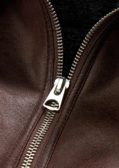 Damen bonprix Jacken & Mäntel|Pilotenjacke aus Lammfellimitat