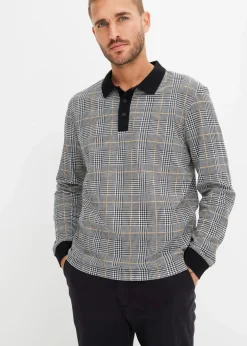Outlet Piqué Polo-Langarmshirt aus Bio-Baumwolle Herren Große Größen|Shirts & Polos