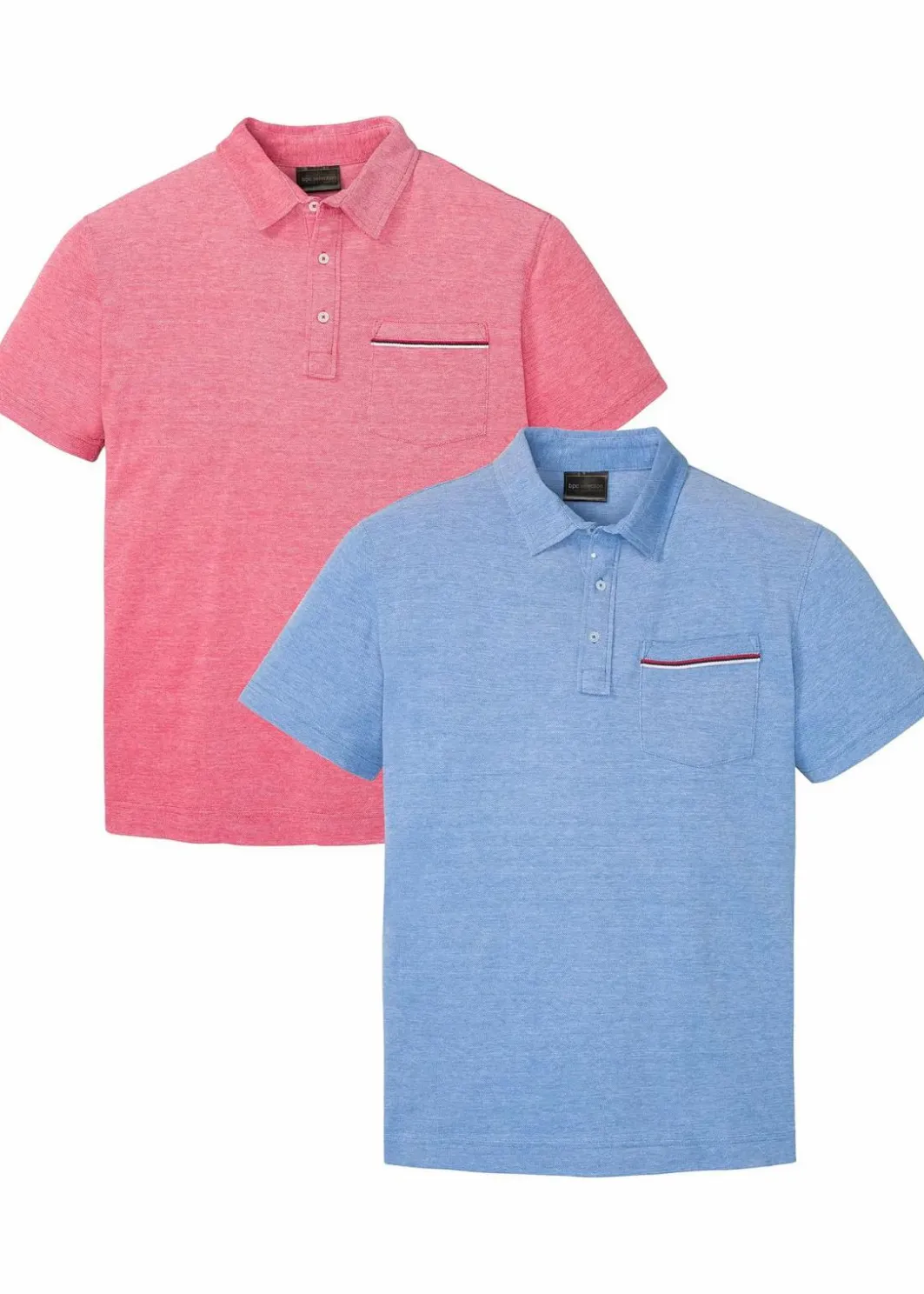 Best Piqué-Poloshirt aus reiner Bio-Baumwolle (2er Pack) Herren Große Größen|Shirts & Polos