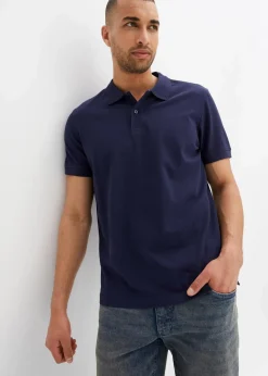 Herren bonprix Große Größen|Basics|Piqué-Poloshirt aus reiner Bio-Baumwolle