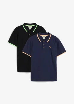 Outlet Piqué-Poloshirt aus reiner Bio-Baumwolle (2er Pack) Herren Große Größen|Shirts & Polos