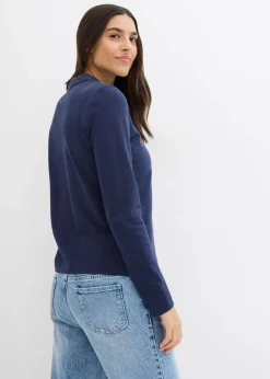 Damen bonprix Bekleidung·Röcke|Nachhaltigere Materialien|Piqué-Poloshirt aus reiner Bio-Baumwolle