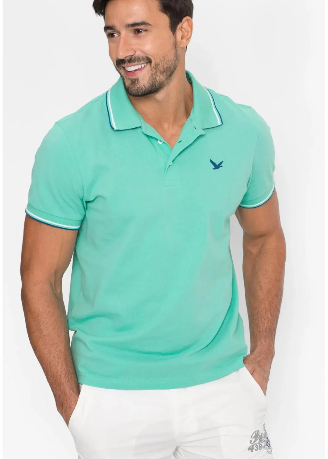 Herren bonprix Shirts & Polos|Basics|Piqué-Poloshirt aus reiner Bio-Baumwolle