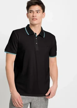Herren bonprix Shirts & Polos|Basics|Piqué-Poloshirt aus reiner Baumwolle (3er Pack)