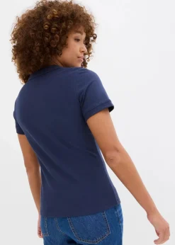 Damen bonprix Nachhaltigere Materialien|Shirts & Tops|Piqué-Poloshirt aus reiner Bio-Baumwolle