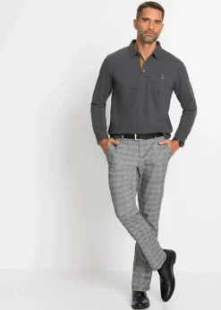 Hot Piqué-Poloshirt, Langarm Herren Shirts & Polos|Große Größen