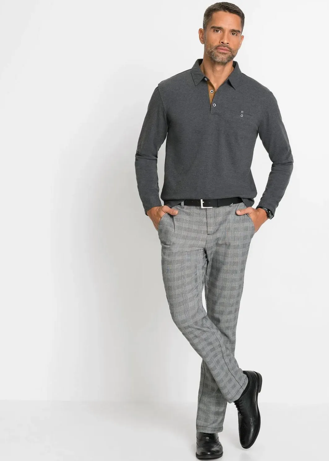 Hot Piqué-Poloshirt, Langarm Herren Shirts & Polos|Große Größen